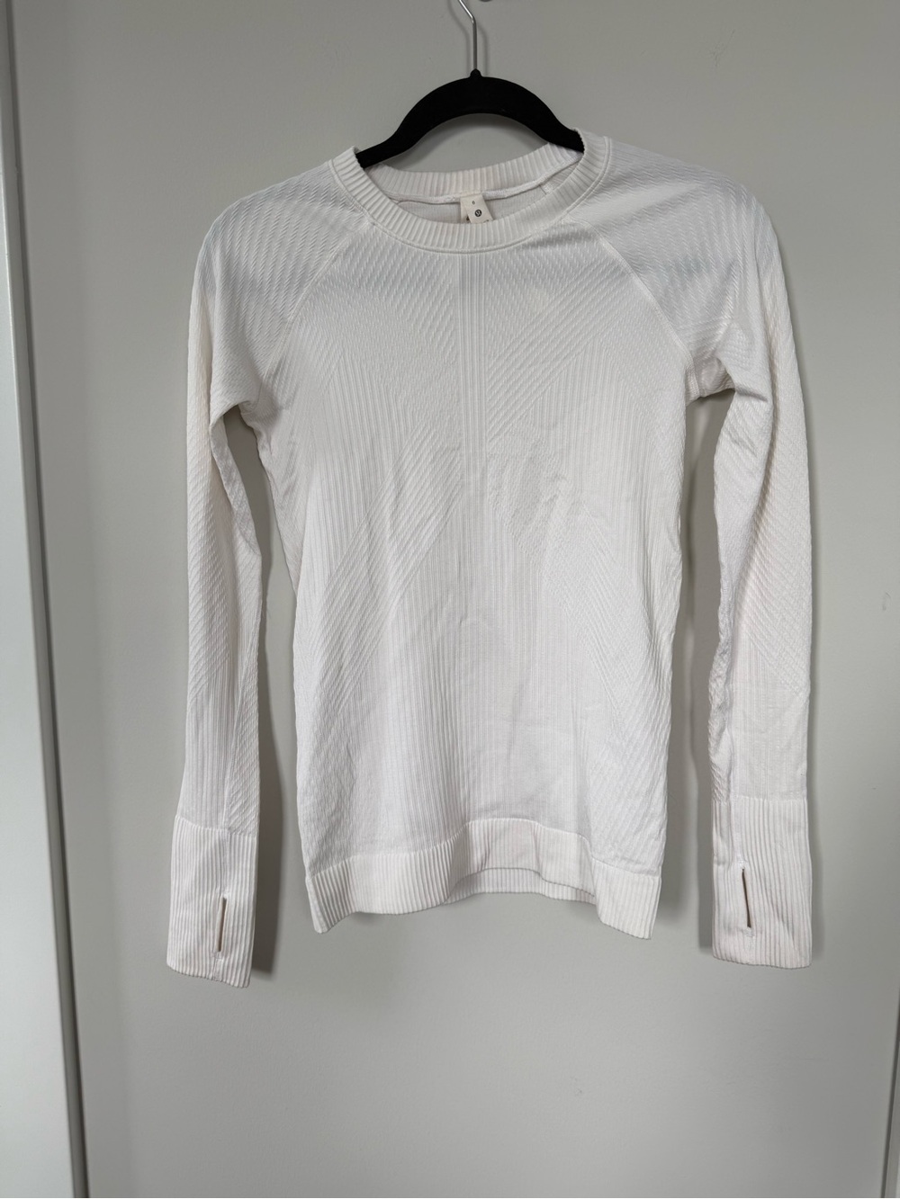 lululemon athletica White Textured Crewneck Long-Sleeve Sweater